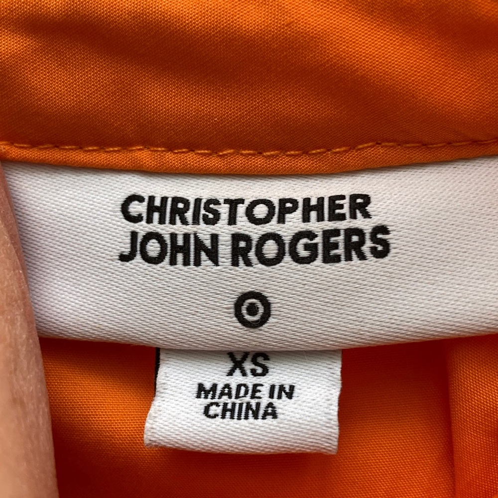 Christopher John Rogers Tiered Dress in Orange and Yellow - Picture 2 of 6